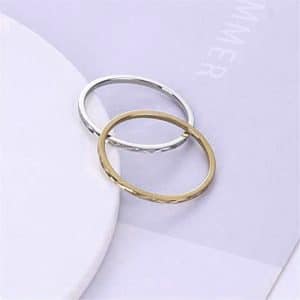 Korean Style Titanium Steel Simple Couple Ring