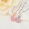 Crystal Fox Pendant Rose Gold Clavicle Chain Simple