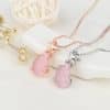 Crystal Fox Pendant Rose Gold Clavicle Chain Simple