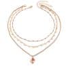 Clavicle Chain Love Necklace All-match Three-layer