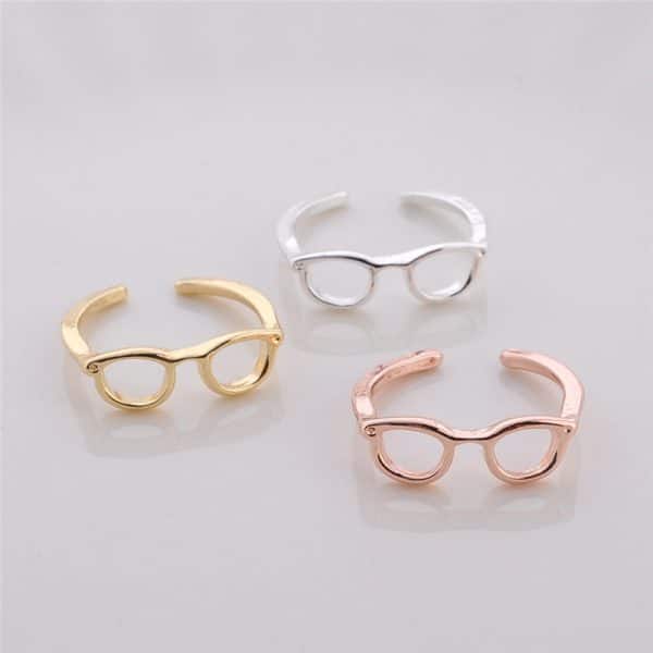 Women's Korean-style Personality Couple Half-open Adjustable Glasses Ring