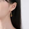 Women's Stylish Water Drop Embellished Zircon Earrings