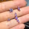 Opal Stud Set Of 4 Purple O Bao Nose Ring Ear Bone Stud