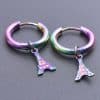 Colorful Steel Titanium Tassel Drop Earrings