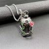 Titanium Steel Vintage Polished Double-sided Epoxy Rose Motorcycle Riding Lucky Bell