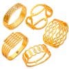 Fashion New Personalized Titanium Steel Gold-plated Diamond Geometric Bracelet