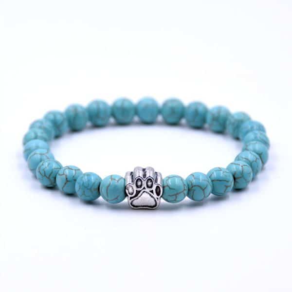 Volcanic Stone Dog Paw Bracelet Tiger Eye Stone