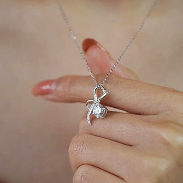 EU And South Korea Bow Necklace For Women Delicate Lady