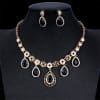 Women's Jewelry Set Bridal Necklace Earrings Wedding Two-piece Banquet Accessories