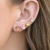 Women's Fashion Color Zircon Earring Set