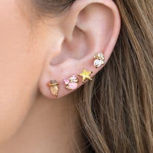 Women's Fashion Color Zircon Earring Set