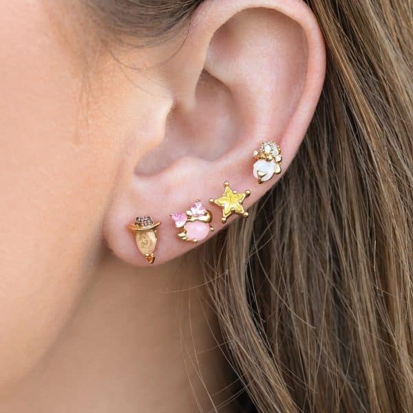 Women's Fashion Color Zircon Earring Set