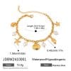 Women's Stainless Steel 18K Dold Pearl Shell Pendant Bracelet