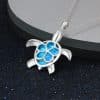 Cute Turtle OPAL Pendant Charm All-match Necklace