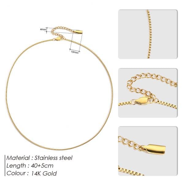 Trendy Box Simple All-matching Necklace Lock