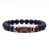 Micro-inlaid Zircon Hexagonal Natural Stone Tiger's Eye Volcanic Stone Bracelet