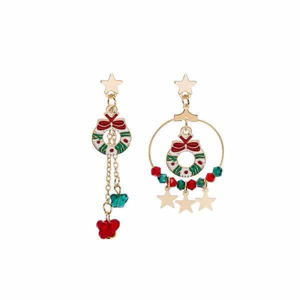 Creative Christmas Elk Star Pendant Set Jewelry Earrings