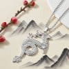 Fashion Vintage Dragon-shaped Red Eye Pendant Necklace
