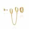 Tassel Chain Horse Eye Earrings 3-piece Set Combination