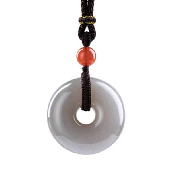 Hetian Jade Smoke Mauve Jade Safety Buckle Pendant For Men And Women