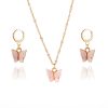 Color Acrylic Butterfly Earrings And Necklace Set