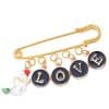 12 Colors Round Drop Oil English Letter Alloy Pendant DIY Ornament Accessories