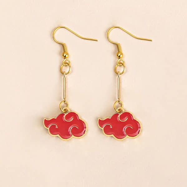 Cosplay Red Cloud Pendant Drop Earrings