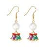 Christmas Creative New Long Oil Drop Earrings Simple