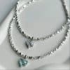 Super Copper Inlaid Zircon Love Pendant Necklace Summer Irregular