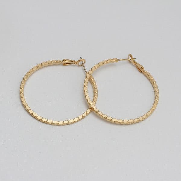 Women's Fashion Circle Alloy Matte Gold Earrings