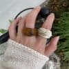 Chinese Style Irregular Resin Wide Ring