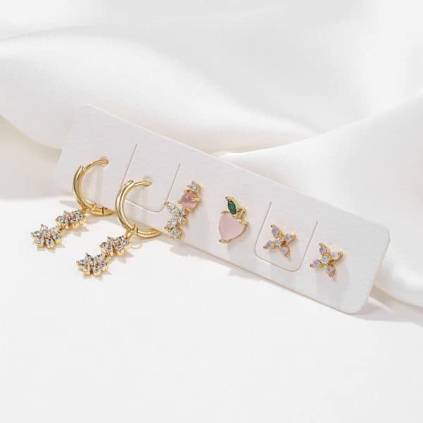 Women's Fruit Ear Studs Six-piece Set