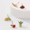 Fruit Earrings Set Small  Ins Sweet Girl Heart Earrings