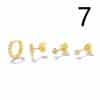 Women's Fashion Irregular Geometric Diamond Earrings Set