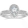S925 Inlaid Water Drop Pear-shaped Zircon Women's Ring