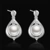 Silver Plated Jewelry Creative Pearl Set Set