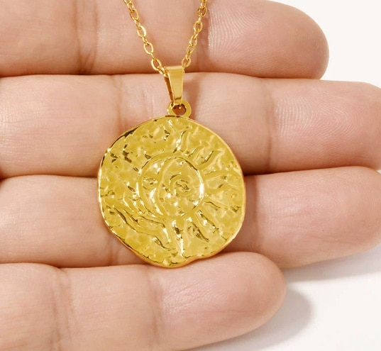 Amazon Personalized Carved Coin Pendant Beautiful Bohemian Necklace Romantic