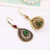 Ethnic Style Full Diamond Drop-shaped Alloy Earrings