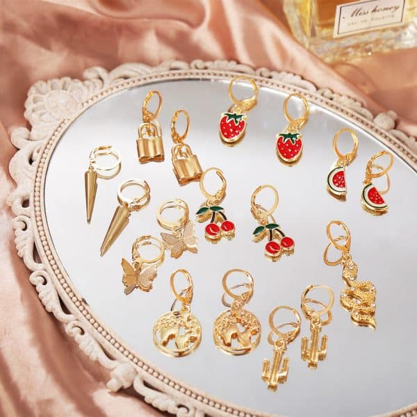 Fashion Fruit Earring Set 9 Piece Set