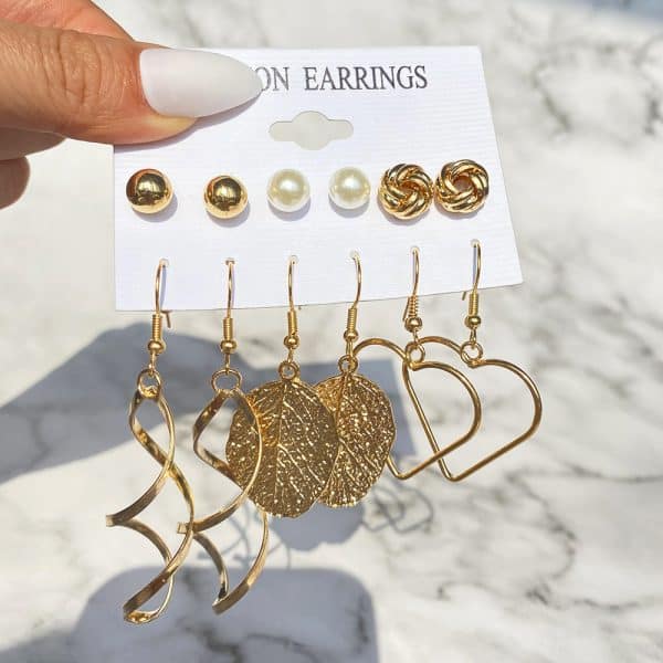 Fashion Personality Women's Geometric Earrings Set