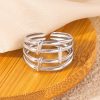 Fashion Personalized New Fishtail Palm Plaid Ring