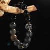 925 Silver Hoop Mantra Yellow Tiger Eyes Black Myth Wukong Men And Women Bracelet