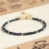 3mm Blue Tourmaline Cut Beaded Bracelet