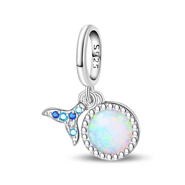925 Sterling Silver Charm Ocean Starfish Crab Turtle Crystal Flower Bead Charm
