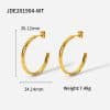 Stainless Steel Set Colored Zircon Earrings