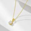 925 Sterling Silver Four-claw Round Zircon High-grade Light Luxury