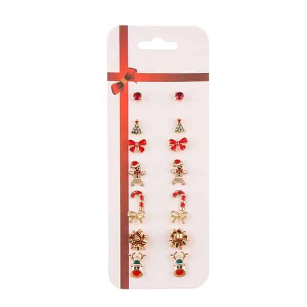 Fashion 8 Pairs Pearl Combination Card Stud Earring Set