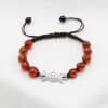 Couple Natural Stone Crystal Colorful Stone Woven Bracelet