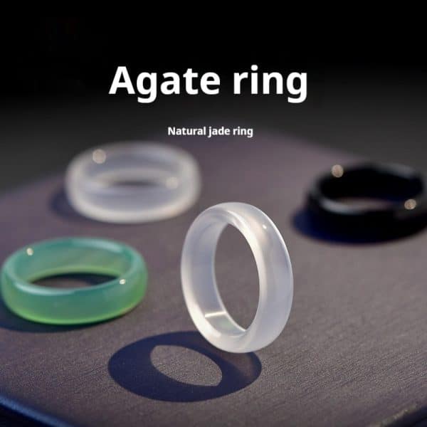 Agate Ring Natural Brazil Handheld Flexible Ring Jade