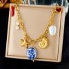 Shell Starfish Sun Stainless Steel Necklace